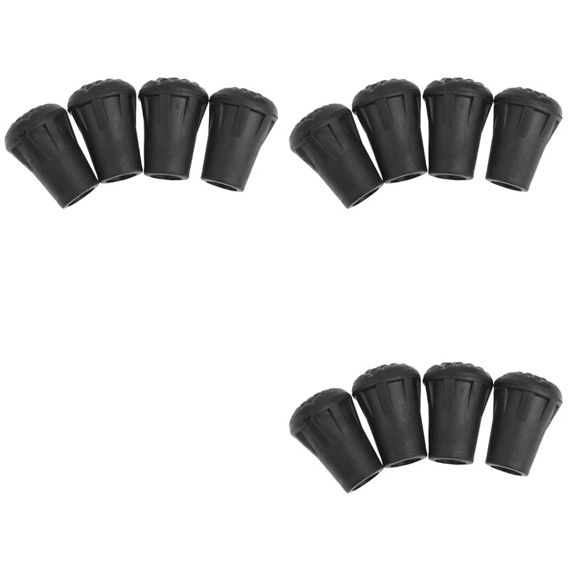 T22C 12X Hiking Stick Trekking Pole Set Pole Pad Rubber Tip Ends To Exchange For All Common Walking Hiking Sticks