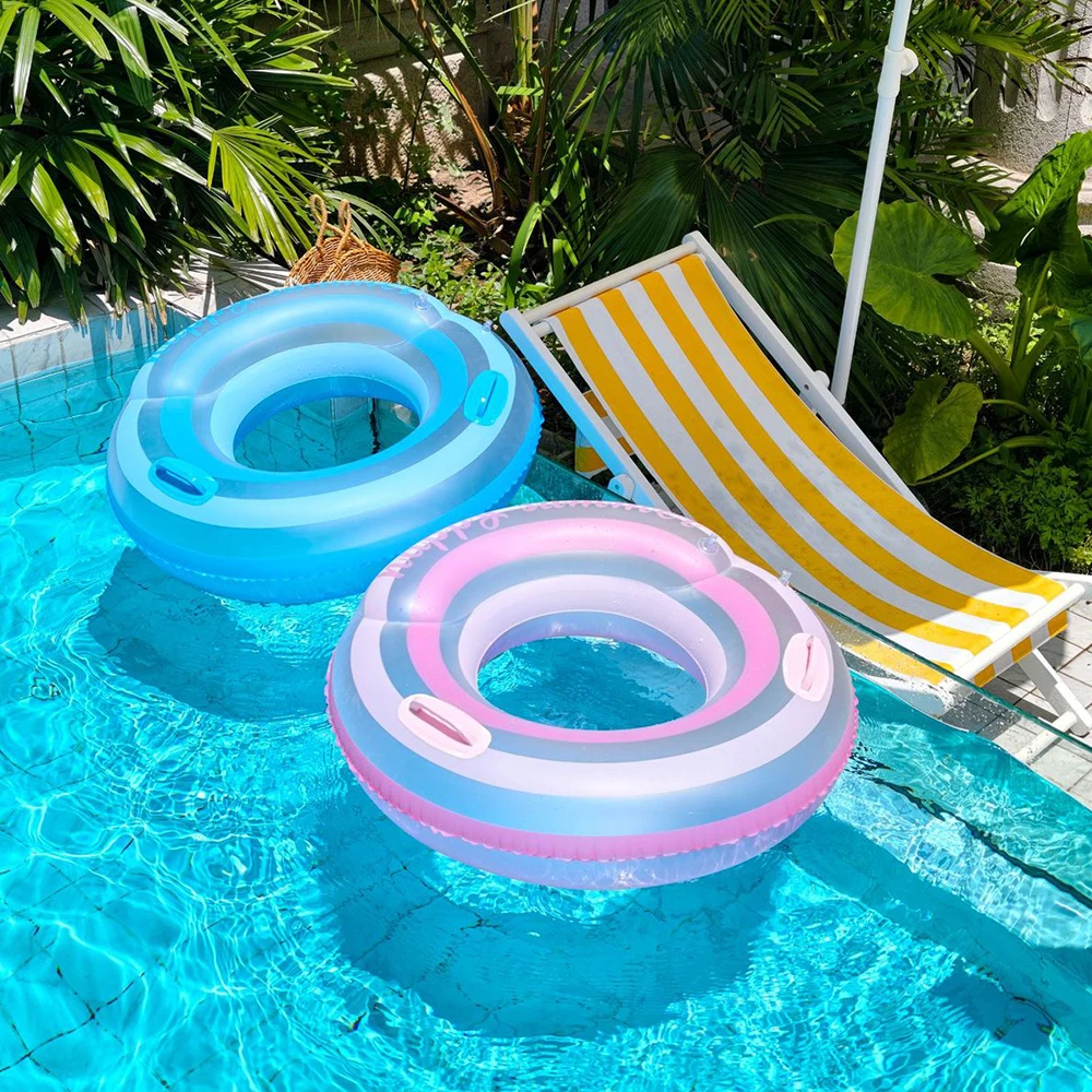 Dual Airbag Swimming Ring Inflatable Pool Float Swim Tube Adults Swimming Circle Pool Accessory Summer Water Sports Swim Float