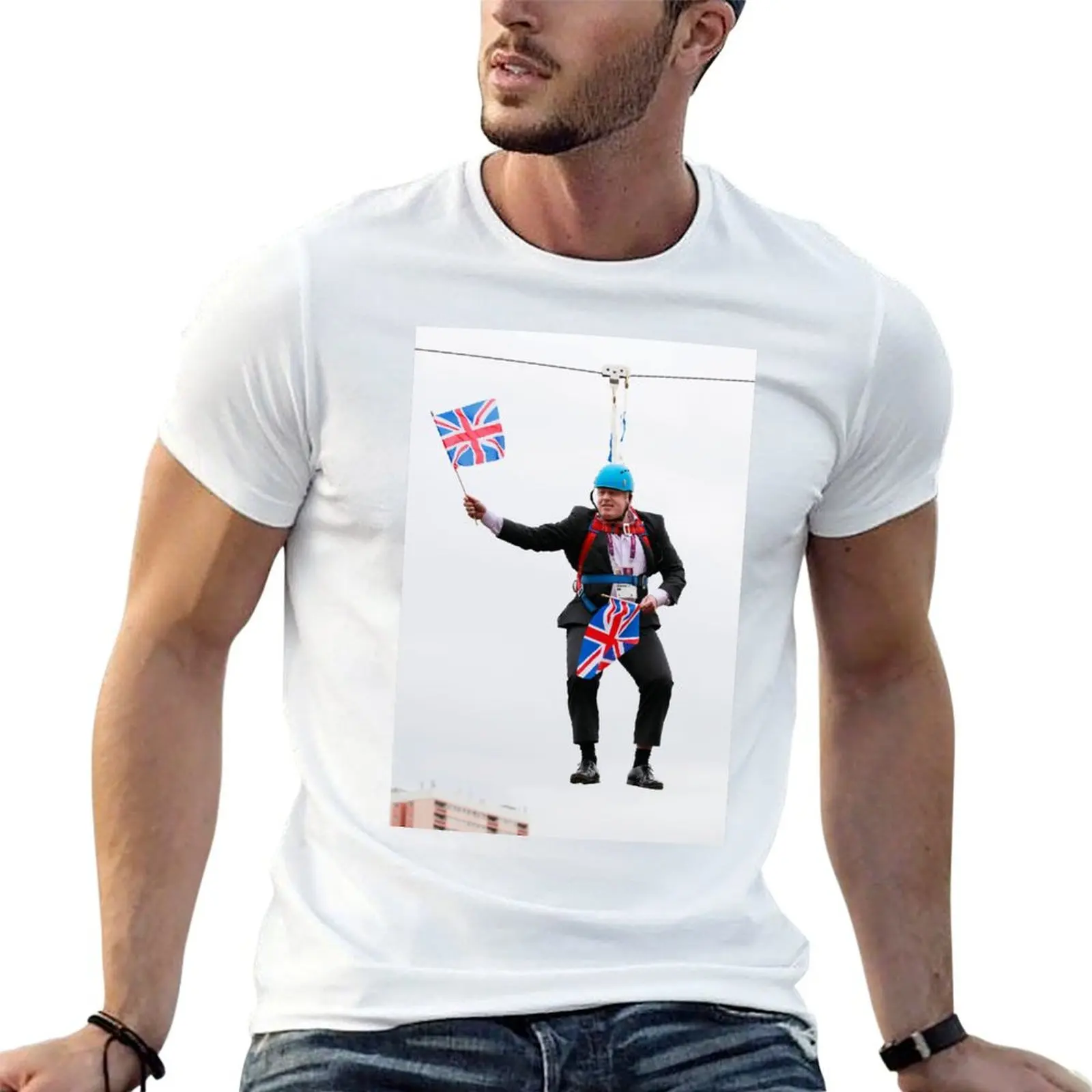 Boris Johnson - Zip Wire 2 T-Shirt t shirt personalised man t shirts high quality luxury brand man t shirt designer T-shirt