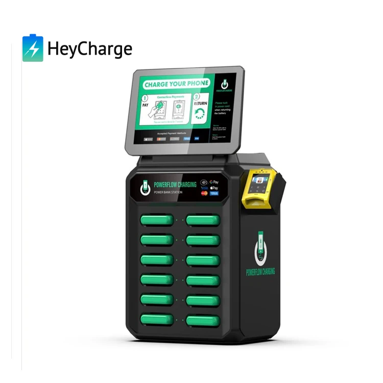 

Public Cell Phone Charging Stations Sharing Power Bank 12 Slots Battery Vending Machine Portable Charger Rental