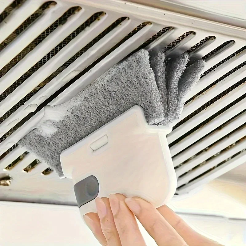 مجموعة فرش تنظيف المسار مكونة من قطعة واحدة مع 4 رؤوس فرشاة بديلة - تتميز بمقبض مريح للتنظيف العميق والفجوات الضيقة