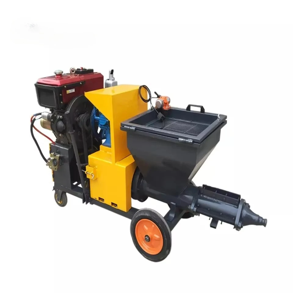 Chinese Suppliers Electric Diesel Plastering Machine Automatic Wall Mortar Spray Machines 110 V Cement Mortar Spray Machine