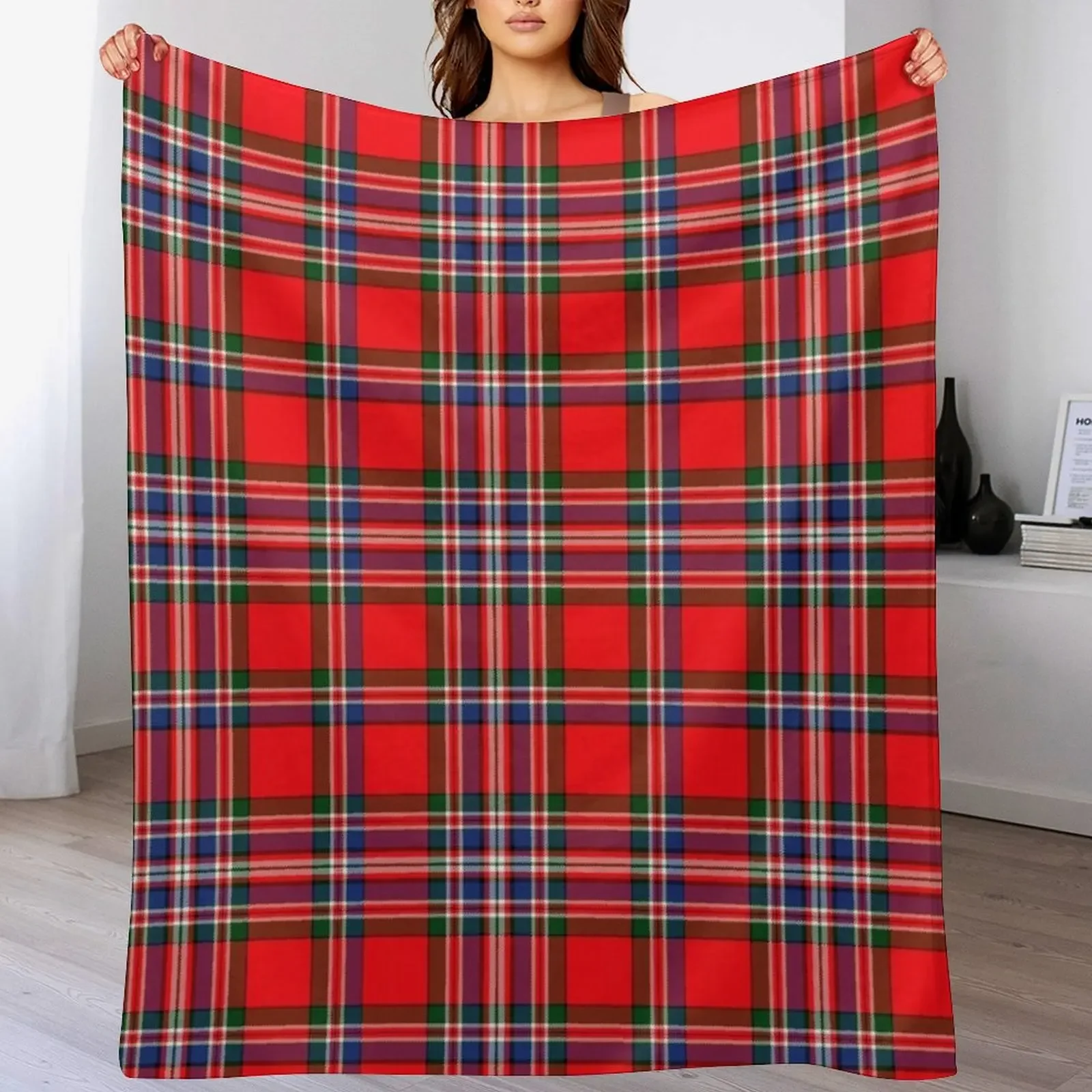 Clan MacFarlane Tartan Throw Blanket Decorative Sofas Beautifuls Blankets