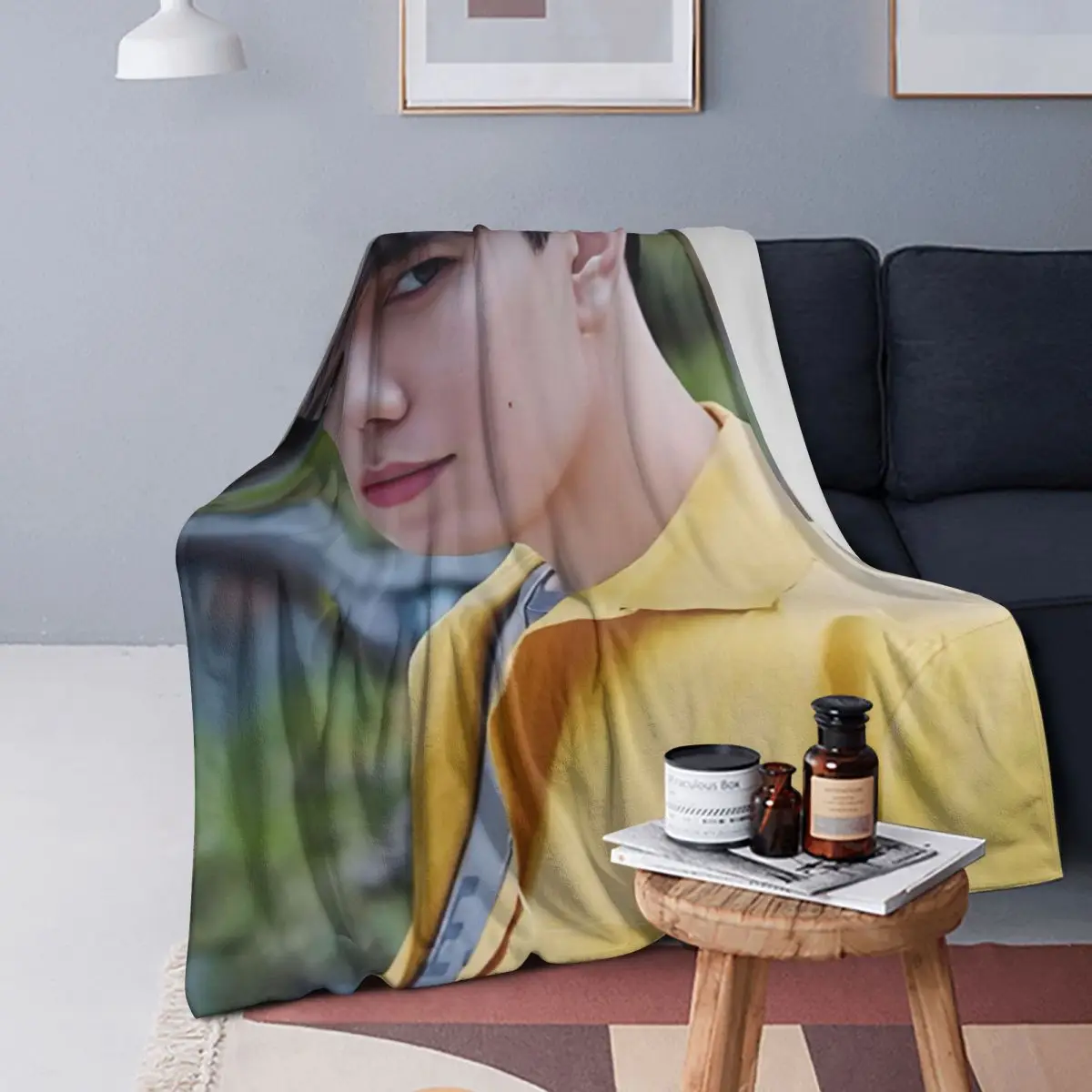 New Arrival Singer Dimash Blanket Soft Warm Flannel Throw Blanket Plush for Bed Living room Picnic Travel Home Sofa