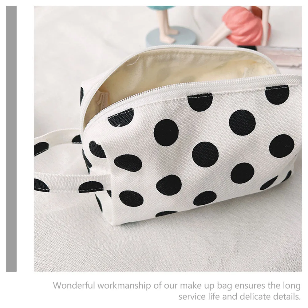 

Bag Large Capacity Canvas Makeup Storage Bag For Women Travel Toiletry Organizer Portable Zipper Pouch Skincare Case