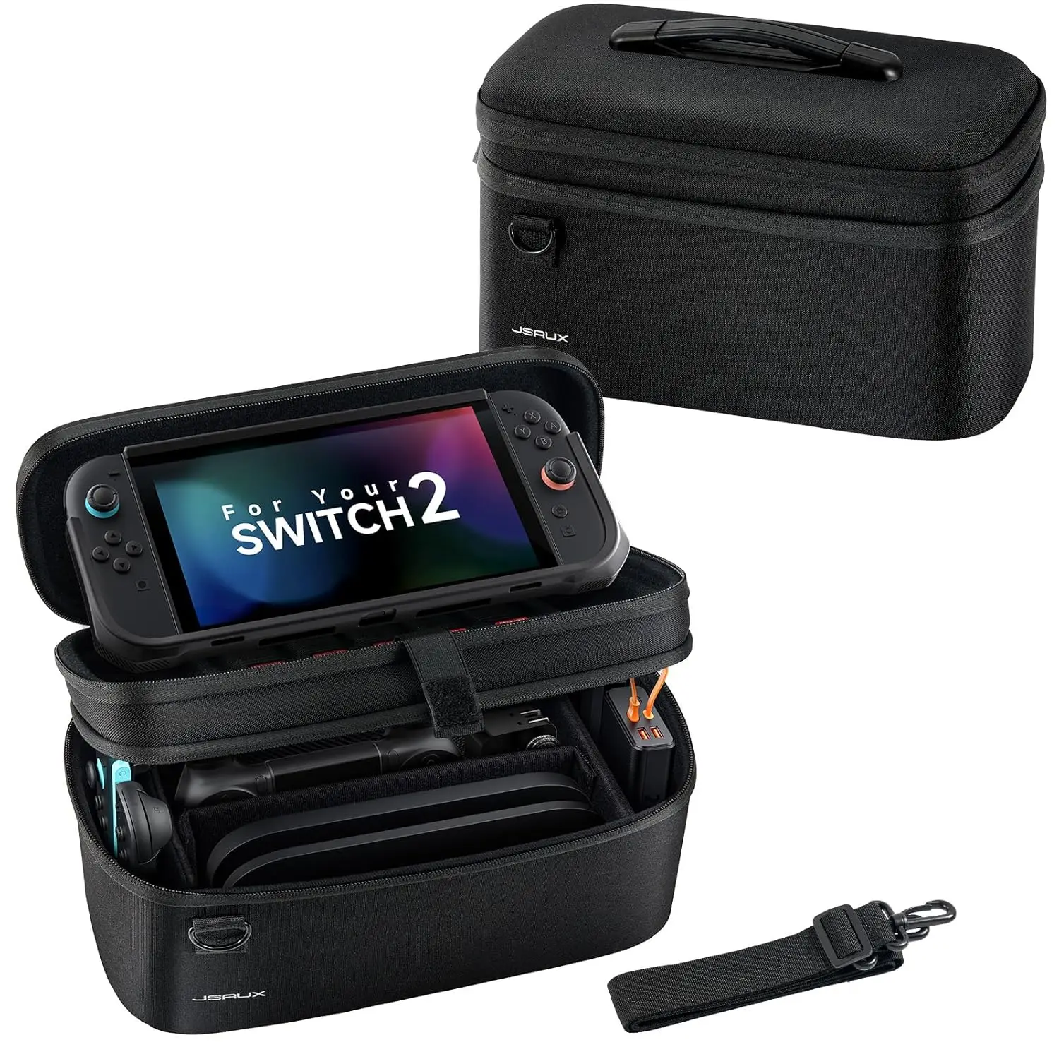 

All-in-One Carrying Case for Nintendo Switch 2 2025, Large Space Dustproof Carrying Bag for Switch 2, Hard Case for Accessories