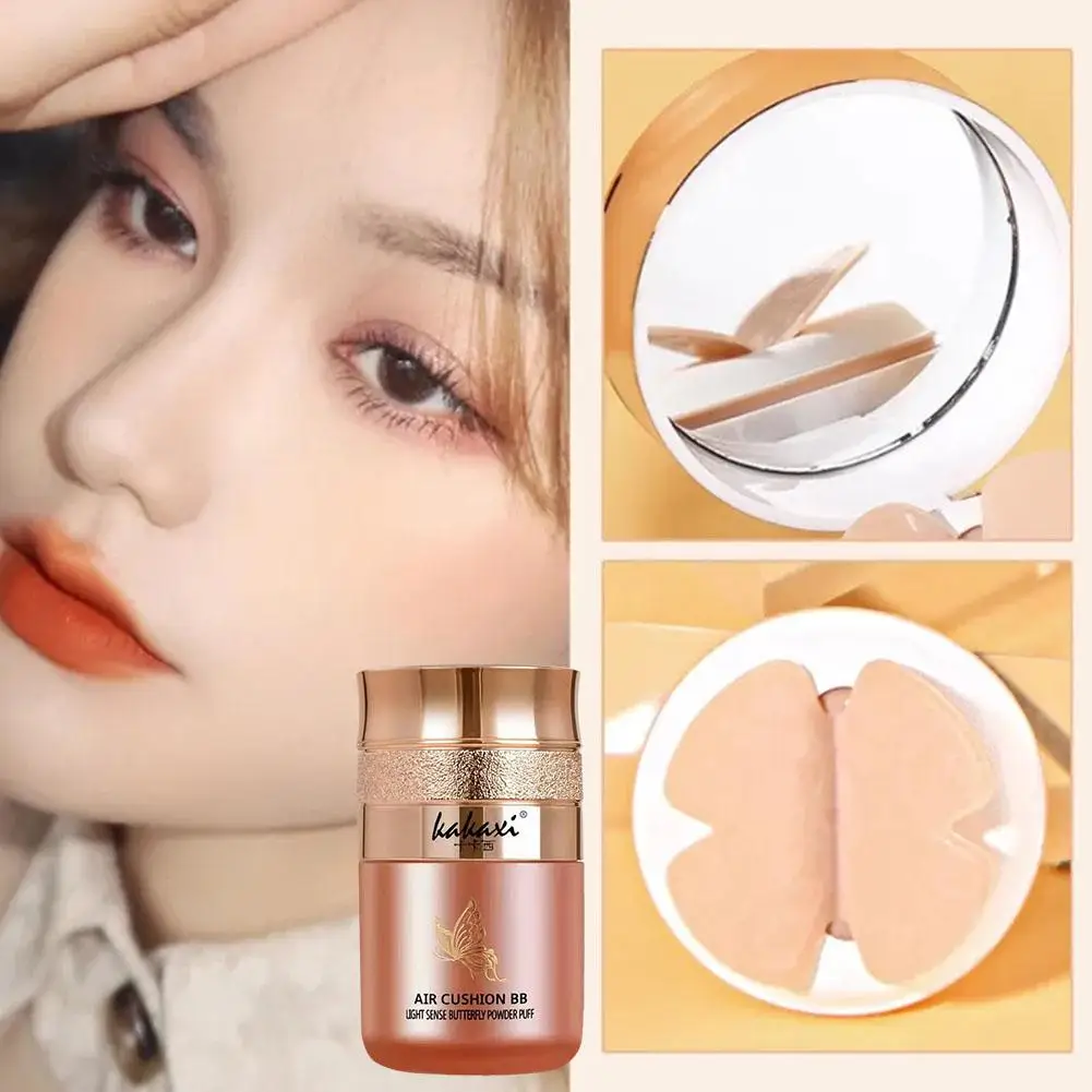 Luchtkussen BB Cream Vlinder Poederdons Hydraterende Olie-control Foundation Whitening Make-up Concealer Waterdichte cosmetica