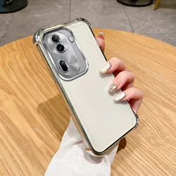 For Oppo Reno11 Pro Case OPPO Reno 11 Pro Cover CPH2607 Phone Case Soft Bumper Shockproof Protect Cover Clear electroplate