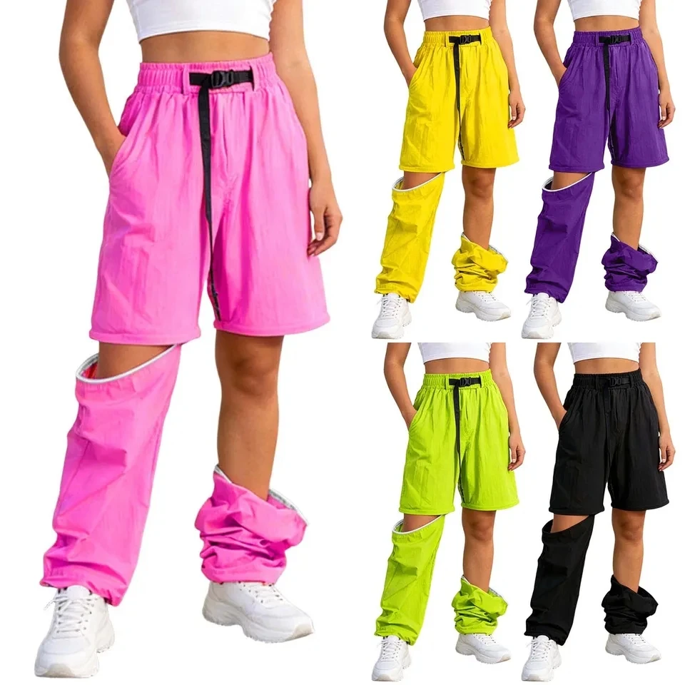 Women's Hiking Cargo Pants Zip Off Detachable Lightweight Camping Trousers With Pockets Breathable Fishing Travel Clothing 5XL