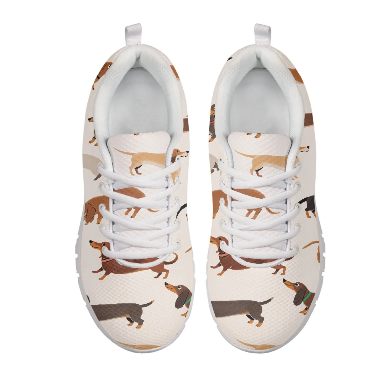 Coloranimal Dachshund Music Fashion 2026 Running Shoe Women Sneakers Lace Up Sports Tennis Shoes for Mens