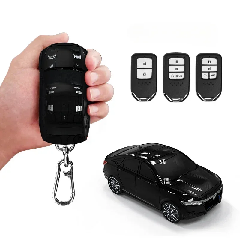 Car Shape Car Key Fob Case Cover Bag Protect Suit For HONDA Accord CIVIC 10 X XRV Vezel Fit Jazz CRV Odyssey HRV City Key Case