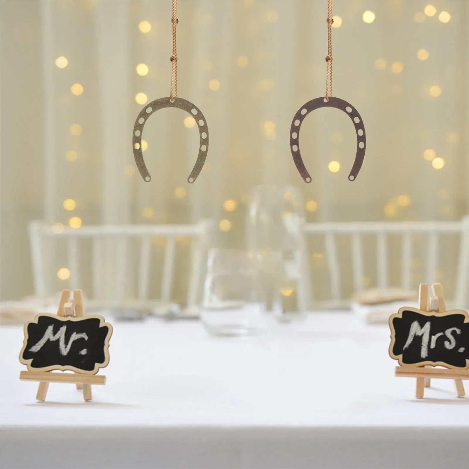 10Pcs Lucky Horseshoe Wall Decor Metal Hanging Ornaments Western Party Decorations for Home Office Farmhouse Equine Charm