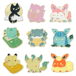 Cartoon Anime Toys Gengar Squirtle Enamel Pins  Badge Brooch for Jacket Backpack Pins Accessories for Women Men