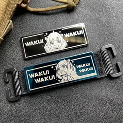 CARTOON SPY FAMILY WAKU Metal patch bidimensionale bella ragazza Anime Tactical DIY Badge MOLLE Loop Base per zaino Decor