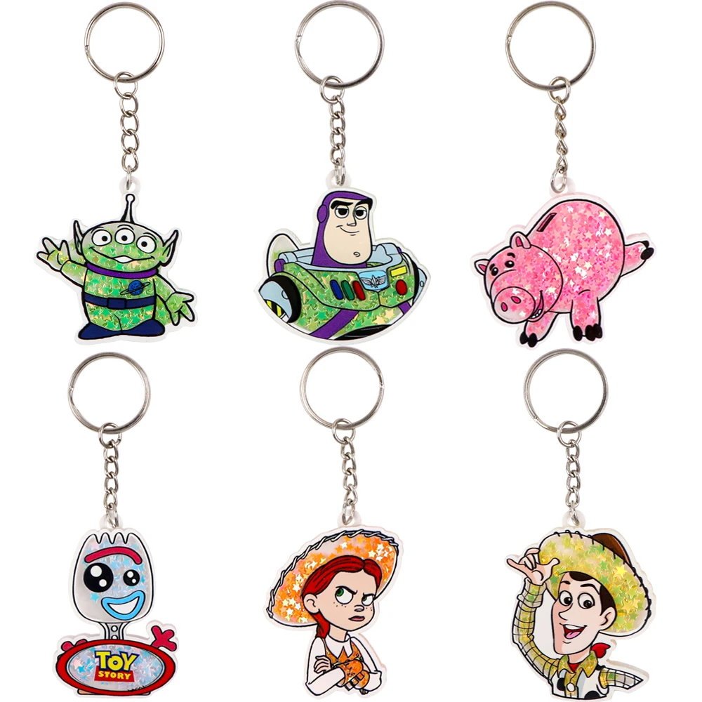 Cartoon Movie Acrylic Keychain Charms Cute Cartoon Keyring Strap Fashion Jewelry Accessory Gifts
