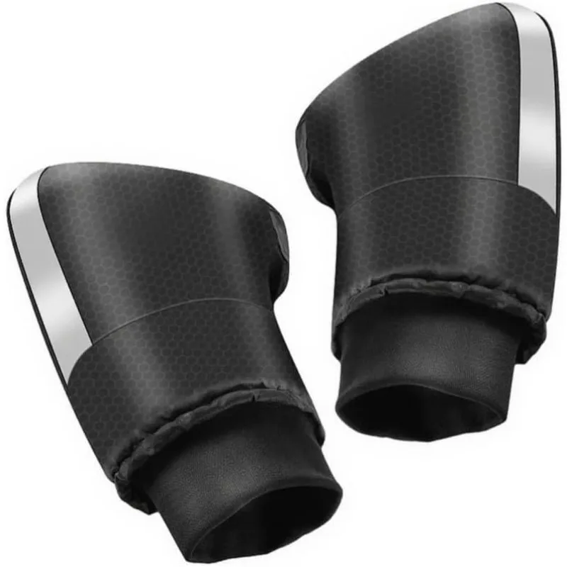 Winter Thermal Motorcycle Handlebar Muffs Windproof Fleece Lined Thick for E-bike Scooter Snowmobile ATV Riding Gear