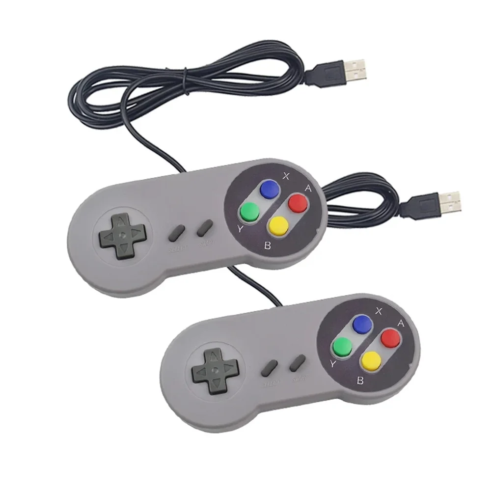 2PCS USB Gamepad จอยสติ๊กเกมเกม SNES Controller Retro Gamepads สำหรับ PC NESPi RetroPie เกมสำหรับ Raspberry Pi 4 B