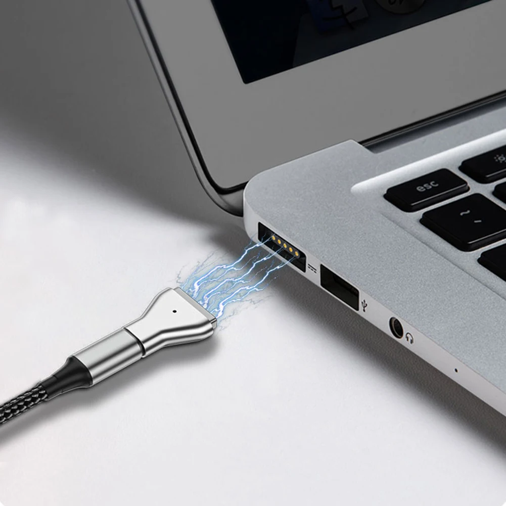 

Магнитный USB-адаптер PD типа C со световым индикатором, магнитная вилка для зарядки, конвертер, аксессуары для MacBook Air/Pro