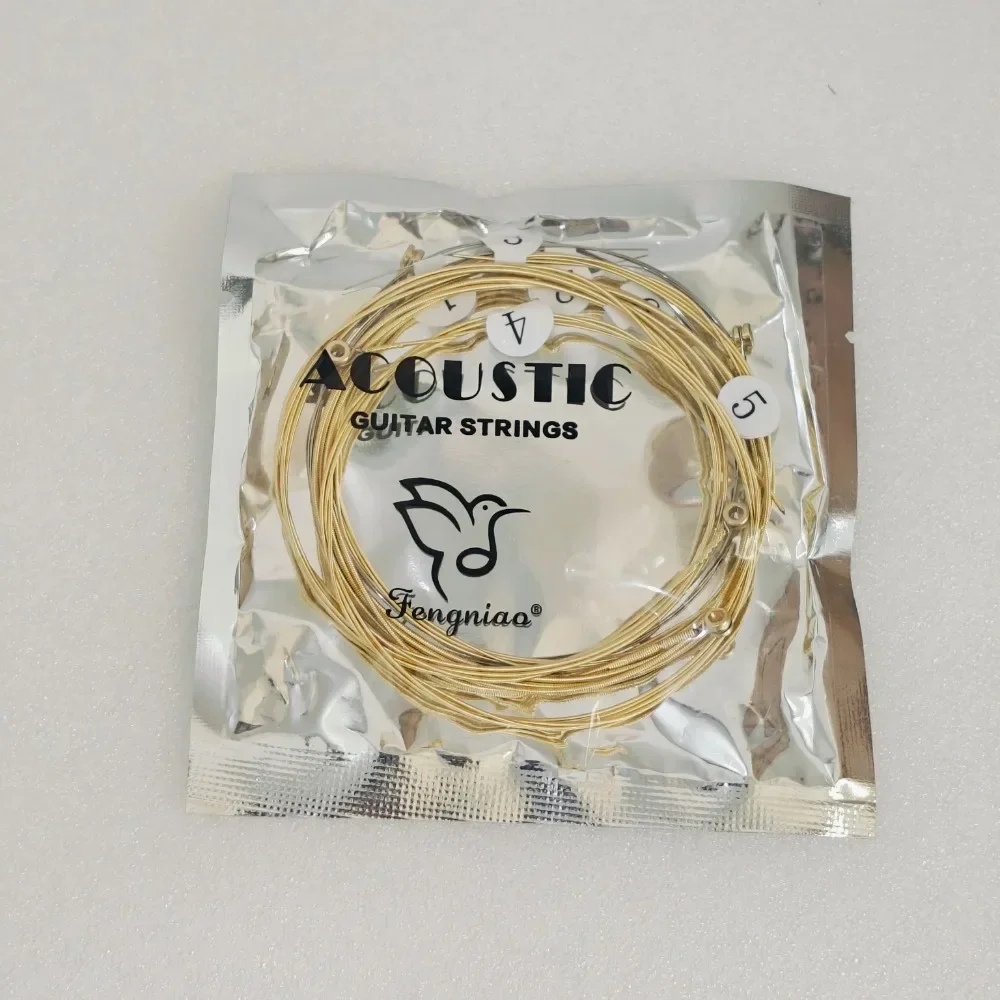 6pcs/set Universal Acoustic Guitar String Brass Hexagonal Steel Core Strings for Musical Instruments Guitars Strings Guitar Part