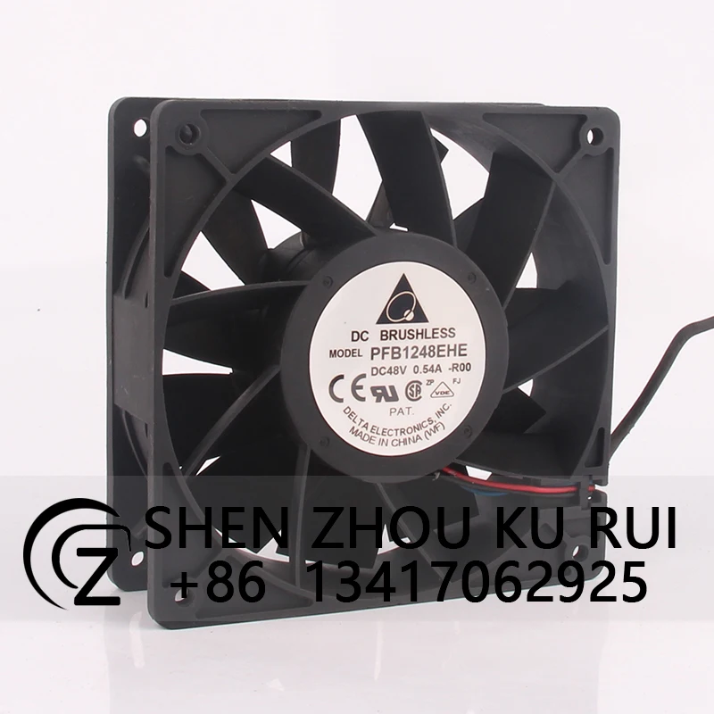 PFB1248EHE-R00 Case Fan for DELTAT 12038 48V 0.54A Stop Alarm Frequency 120x120x38mm 12cm Converter Centrifugal Cooling Fan