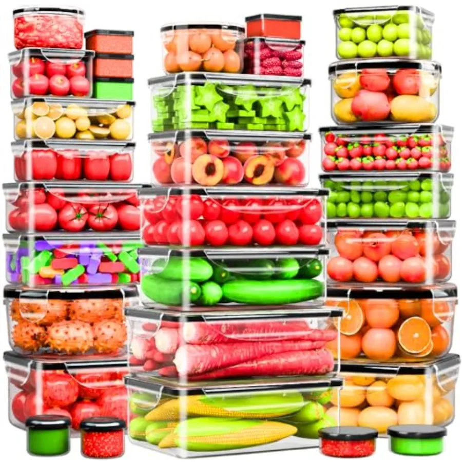 

Large Food Storage Containers with Lids Airtight, Total 656OZ 31 Containers and31 Lids,Reusable BPA-Free Plastic Food Container