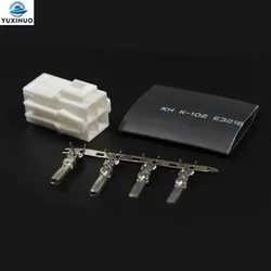 Set 4-Pin DC Power Connector Plug For Icom IC-7000 IC-7100 IC-7400 IC-7600 YAESU FT-450 KENWOOD TS-480 Radio DIY Cable Adapter