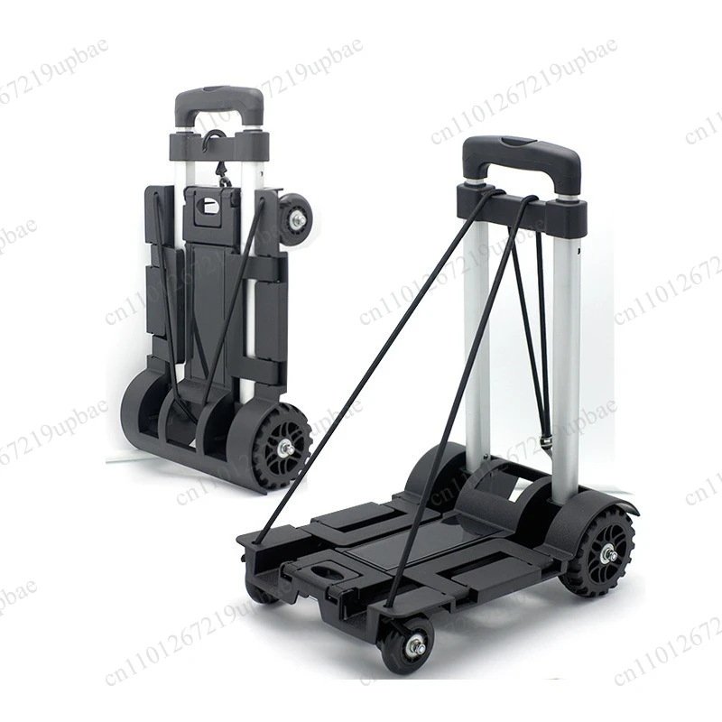 Folding Portable Pulling Trolley Cart, Household Luggage Trailer, Shopping Handcart for Stall Use, Wholesale