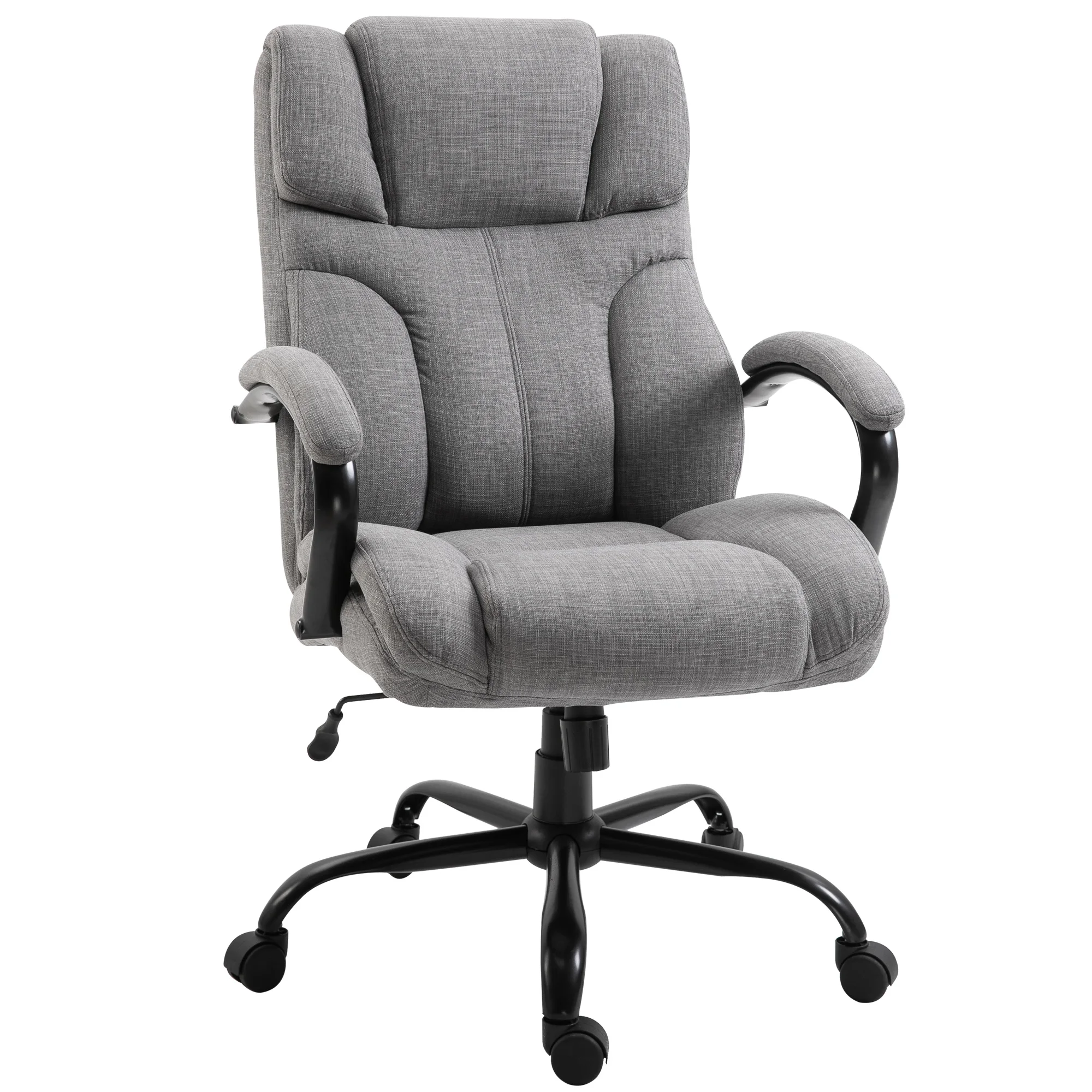 Vinsetto 500Lbs Big and Tall Office Chair with Wide Seat, Executive Computer Desk Chair with Adjustable Height, Linen Finish