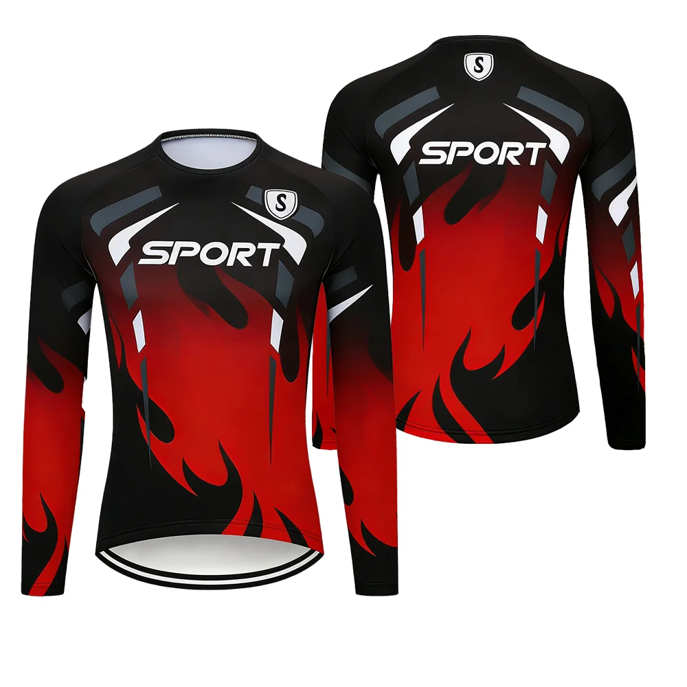 Herren-Radsportbekleidung, Dinosaurier-Print, Mountainbike-T-Shirt, MTB-Radsportbekleidung, BMX-Motorradbekleidung, lange Übergrößen – Detail 8