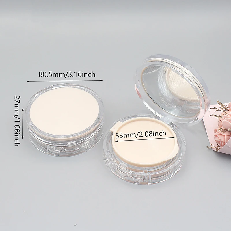 صندوق منتفخ بوسادة هوائية فارغة، حاوية مكياج محمولة لمستحضرات التجميل مع مرآة إسفنجية لبودرة كريم بي بي #5