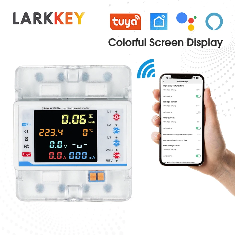 3 Phase Tuya WiFi Smart Bi-Directional Energy Monitor Intelligent Circuit Breaker Automatic Reclosure Protector Switch Metering