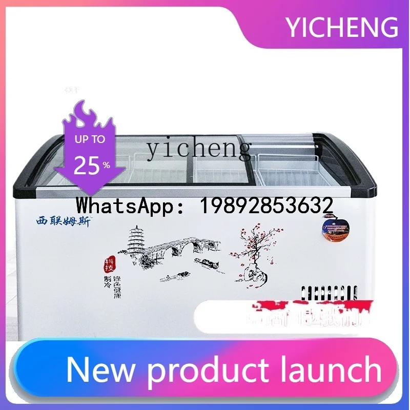 

BX Glass-Door Freezer Commercial Large Capacity Fresh-Keeping Freeze Storage Dual-Use Horizontal Refrigerator Refrigerator