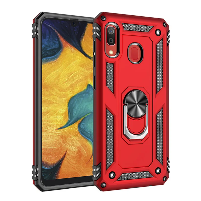 For Samsung Galaxy A10 A20 A30 A40 A50 A70 Case Shockproof Armor Ring Holder Stand Cover for A10E A20E A10S A20S A30S A40S A50S