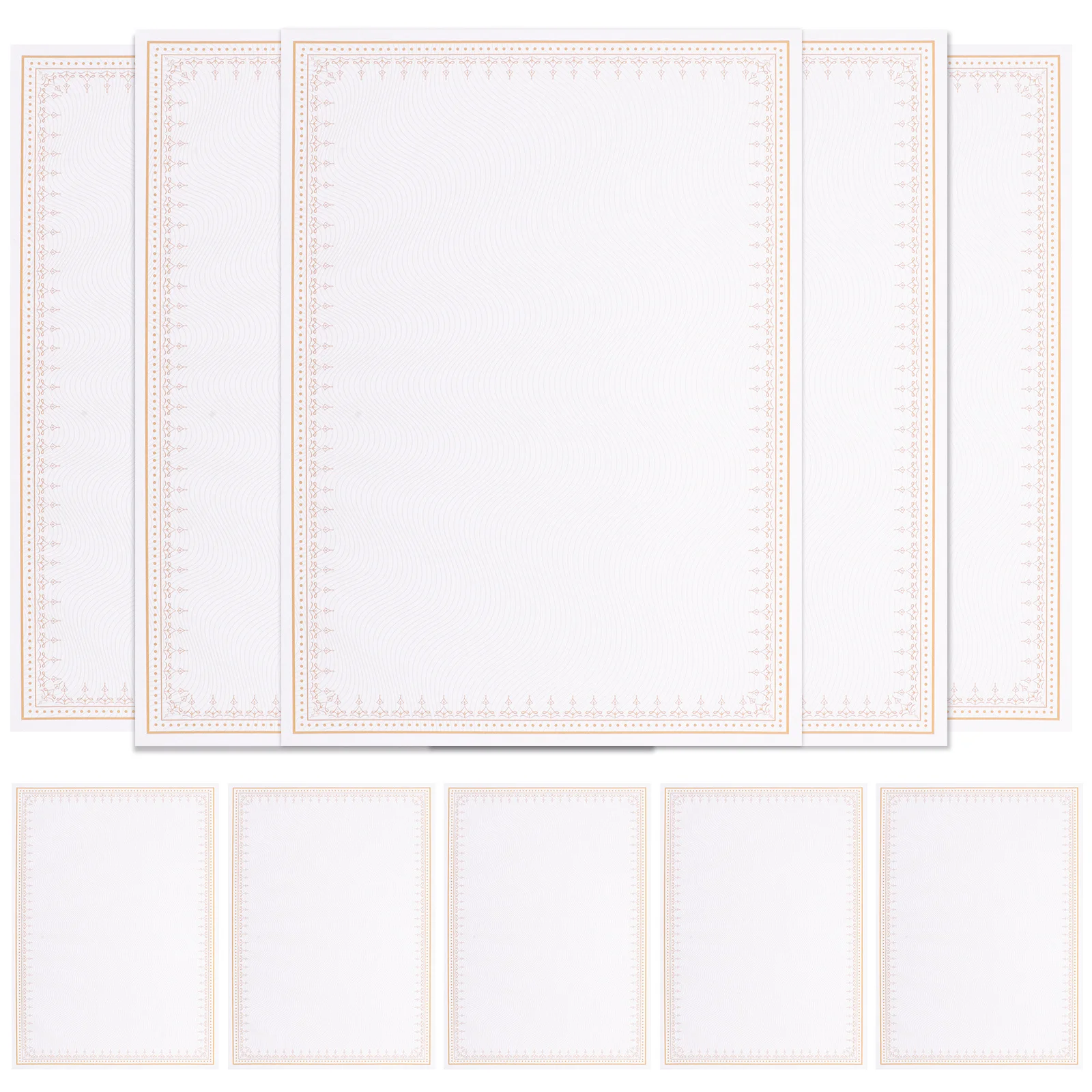 

10Pcs Blank Diploma Paper Smooth Edges Custom Text Space for Awards Certificate Paper School Supply Certificate Sheets