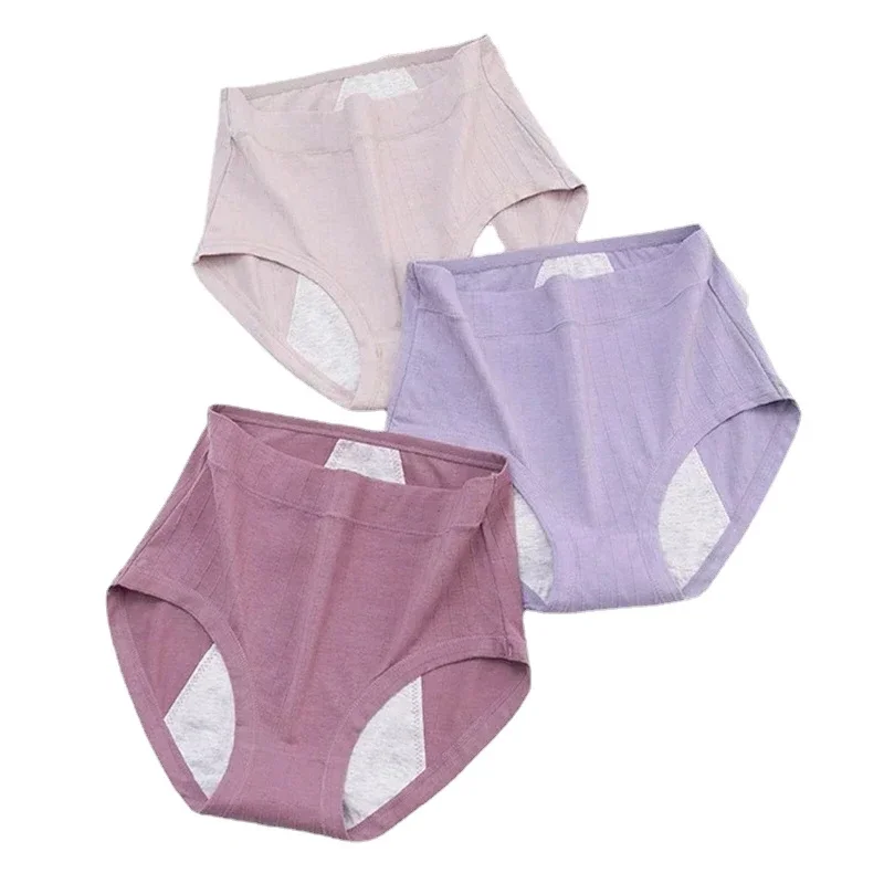 

XL-6XL briefs menstrual underpants plus size cotton panties for menstruation high waist leak proof physiological period pants