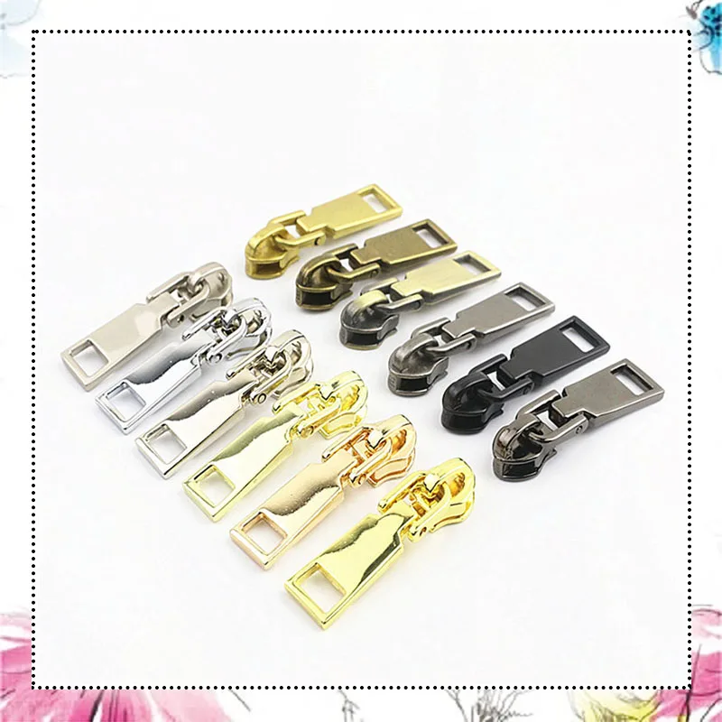 30pcs 5# Zipper Sliders for Resin Zippers Purse Handbag Pocket Zip Head Puller Repair Kits DIY Sewing Accessories