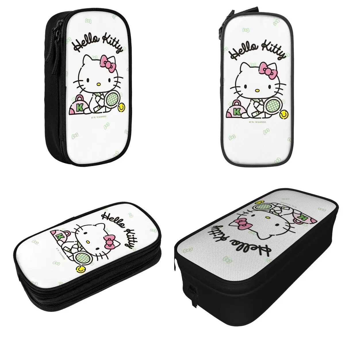 Hello Kitty Tennis Pencil Cases New Cartoon Cute Pen Holder Bags Kids Big Capacity Students School Cosmetic Pencilcases