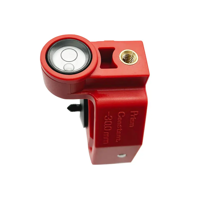 NEW Constant -30/0mm Offset Mini Prism for Total Station Surveying Silver Plated With Thread Adapter