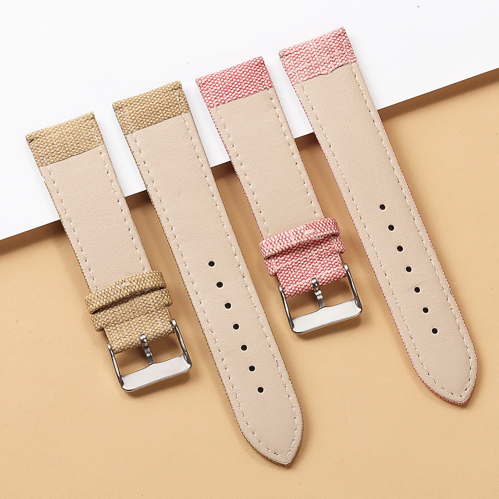 12/14/16/18/20/22mm Denim Pattern Nylon Watchband for Huawei Gt2/3 Vintage Strap Watch Band for Men Women Accessories