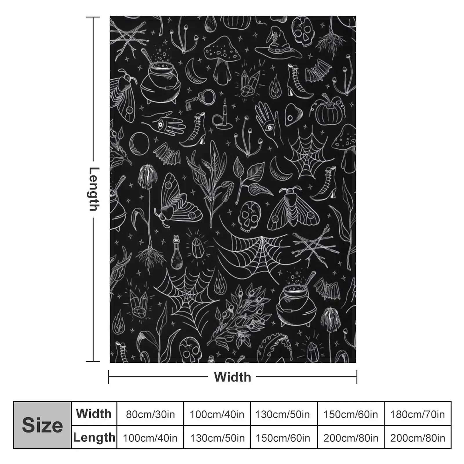 Eclectic Witch in Black Throw Blanket heavy to sleep Decorative Throw Giant Sofa warm winter Blankets