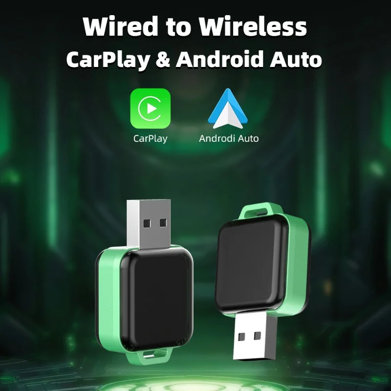 

2in1 CarPlay Android Auto Adapter Wired To Wireless For Audi Toyota Mazda Nissan Chevrolet Suzuki Subaru Kia Ford Opel Skoda