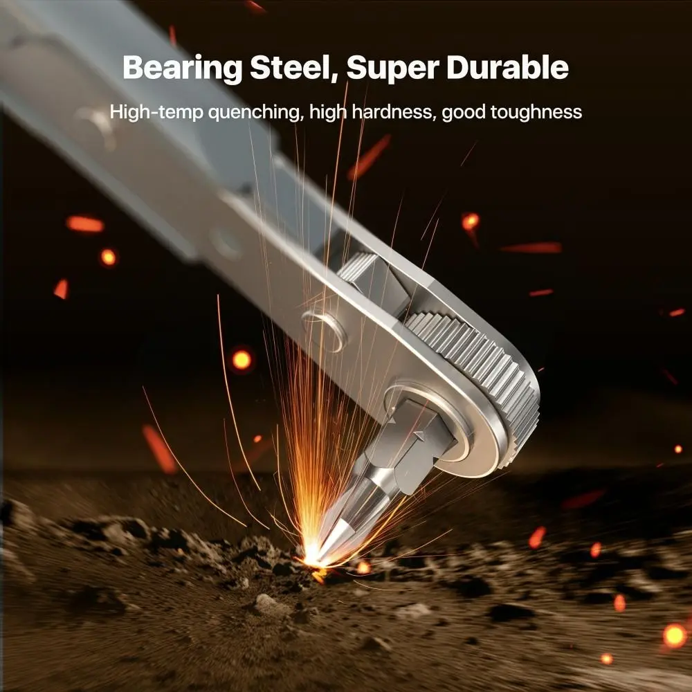 

24in1 Ratcheting Screwdriver Set 36-Tooth Right Angle Mini Ratchet Wrench Set Anti-slip Wear-resistant Offset Screwdriver Set