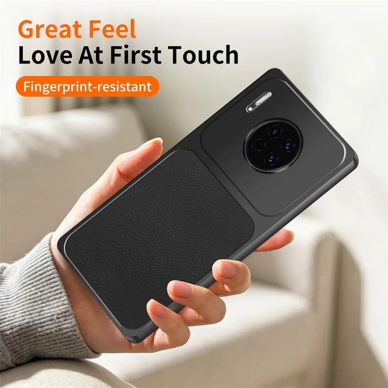 Leather Back Cover with Lychee Texture for Shock Protection for Huawei Mate30 Mate 30pro Anti-yellowing Mobile Phone Lambskin