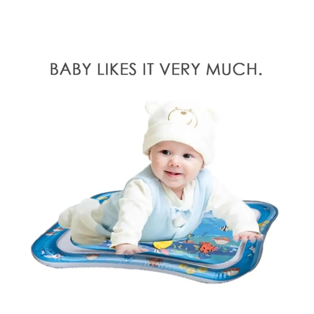 New Thicken PVC Water Play Mat Cartoon Fun Activity Baby Play Mat Inflatable Water Pad for Sensory Development