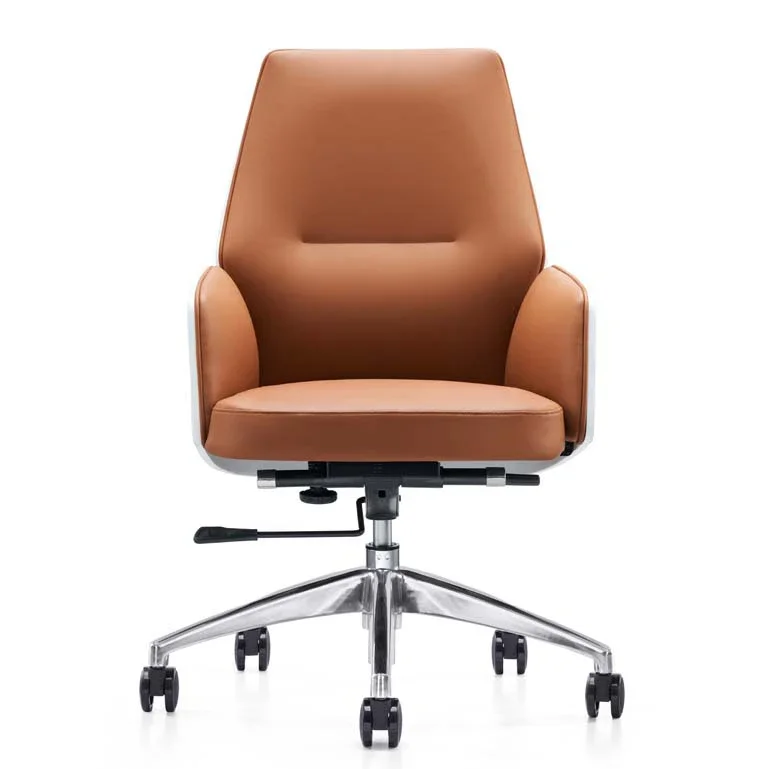 

FoShan factory Wholesale high quality Leather Executive office Chairs White and orange Swivel Chair office chair executive