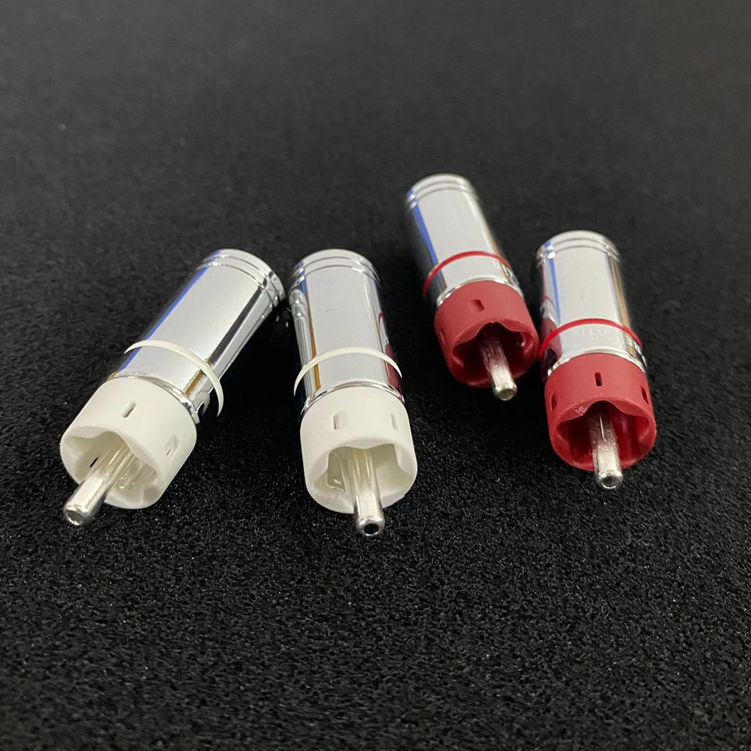 

9mm RCA Connector Star Line Audiophile rca Plug for Speaker Amplifier Cable Connector Gold/Silver Plated RCA Adapter
