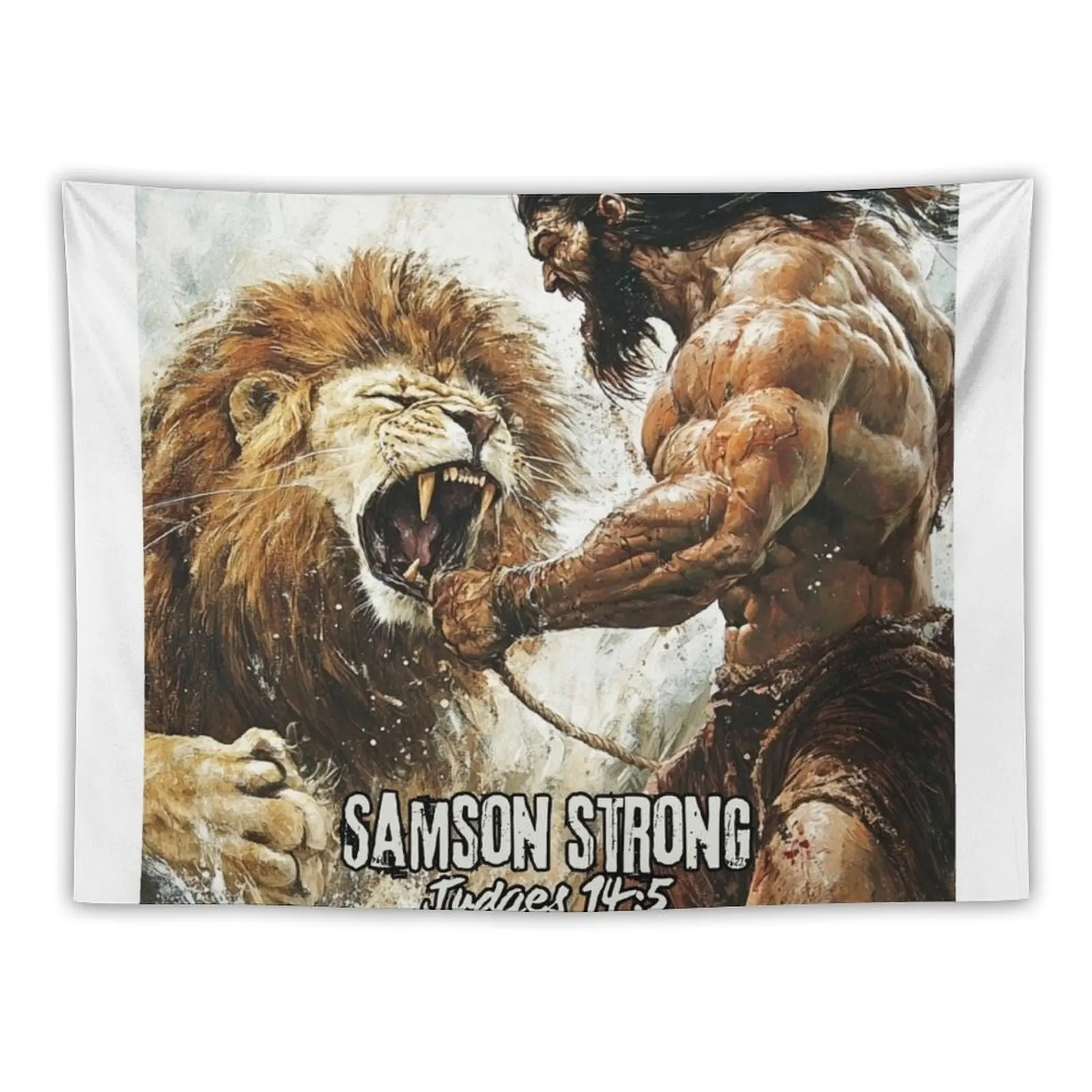 

Samson Strong: The Lion Slayer Tapestry Decoration Wall Nordic Home Decor Tapestry