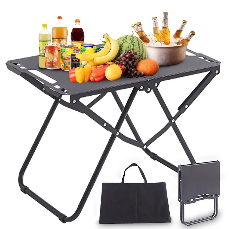 

Портативный тактический походный столик, складной легкий столик с сумкой для хранения, прочный уличный стол для пикника из углеродистой стали, P