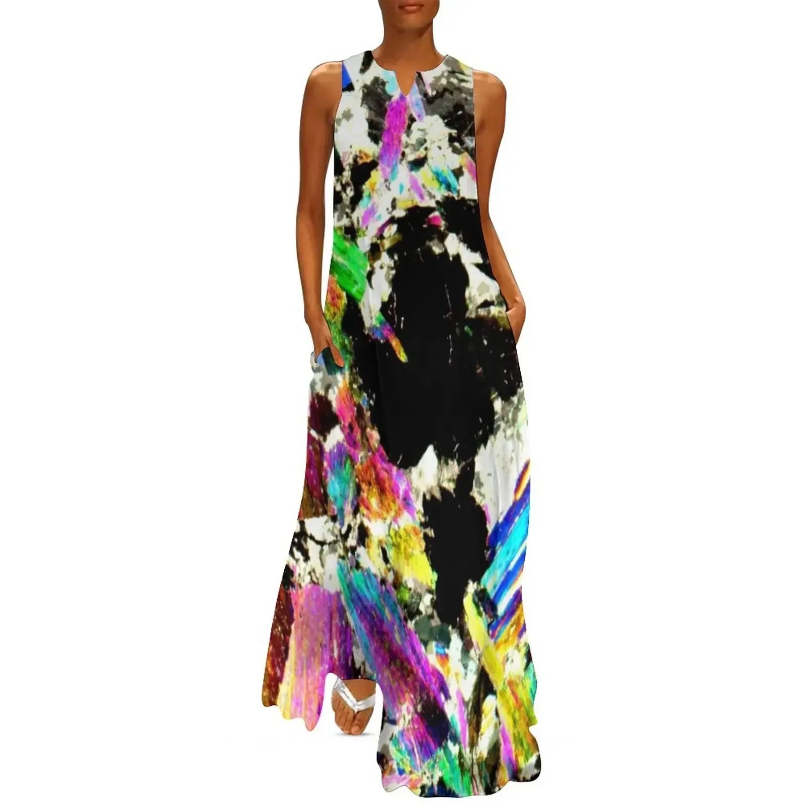 

Actinolite Thin Section Print Long Dress summer dress woman 2025 trendy bandage dress summer women 2025