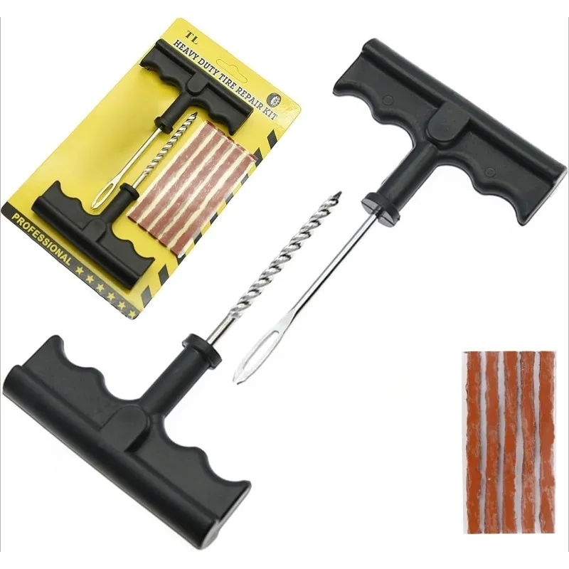 AliExpress T-Handle Drill 5pcs Glue Strips Household Accessories Motorcycle Repair Tools Lightweight Bicycle Tubeless Tire Repair Kit